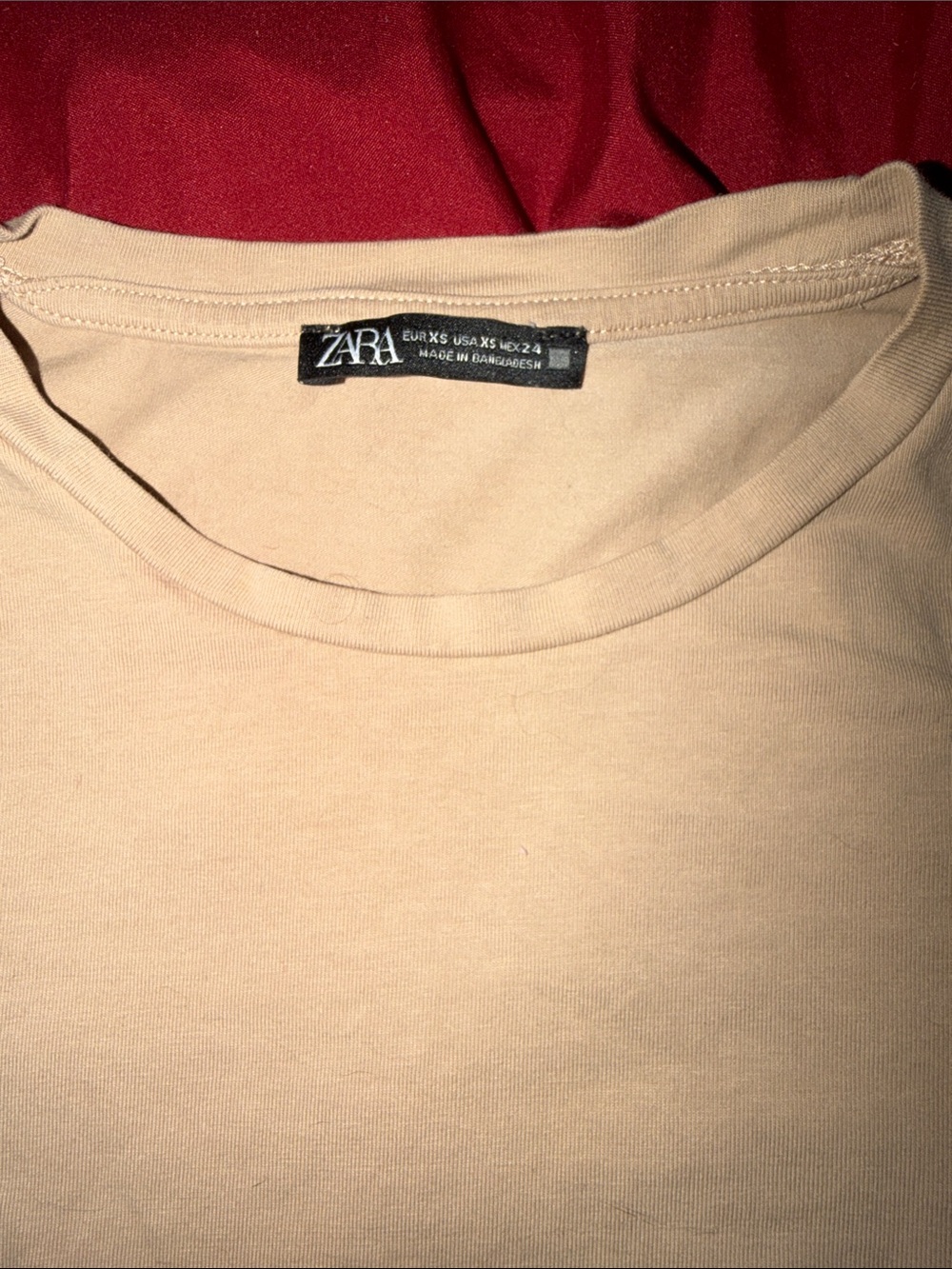 Zara Beige Short Sleeve Top – Women’s XS – Stylish & Flattering - Picture 2 of 3